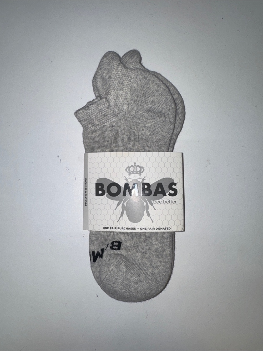 Bombas Women's Light Gray Low-Cut Sock Pair